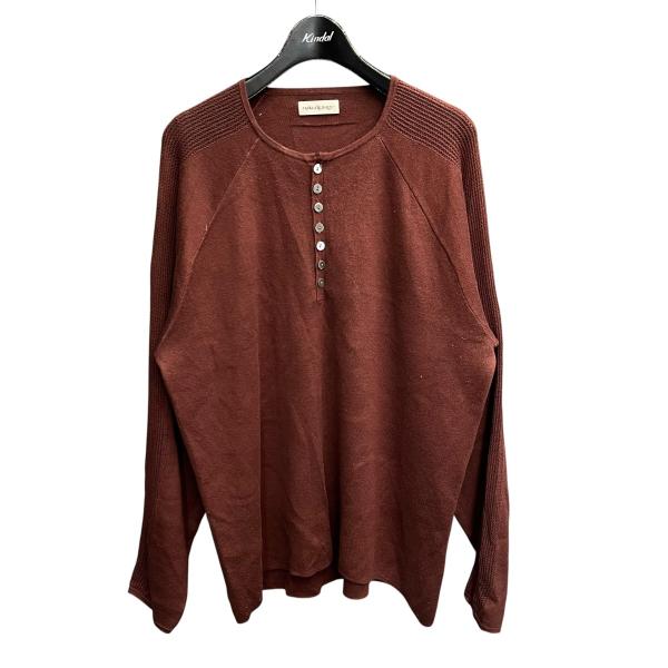 【値下げ】nakedgauge GLEANER SHIRT ヘンリーネックカットソー N0029 ブラウン サイズ：2 (栄サウスピークス店)