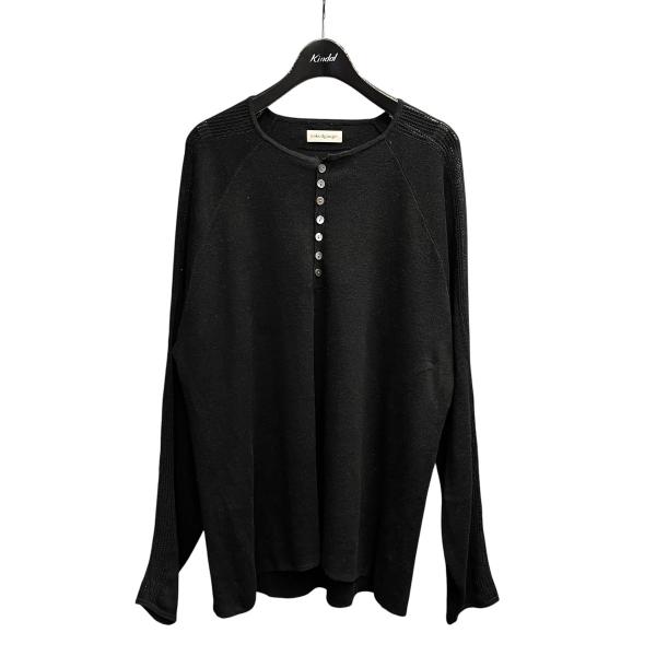 【値下げ】nakedgauge GLEANER SHIRT ヘンリーネックカットソー N0029 ブラック サイズ：2 (栄サウスピークス店)