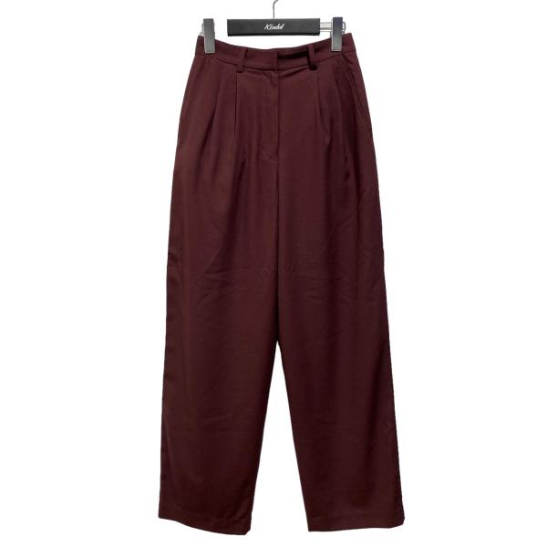 CLANE（クラネ） ベーシックタックワイドパンツ ボルドー サイズ：0