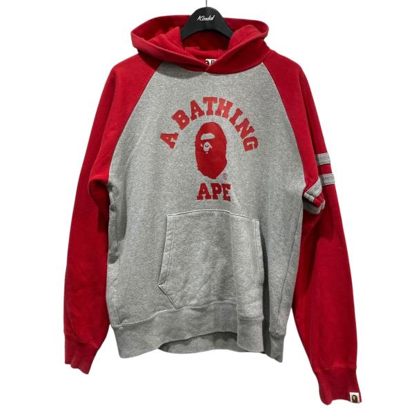 A BATHING APE アベイシングエイプ ロゴプリント プルオーバーパーカー 