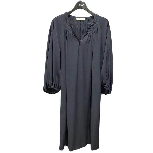 【中古】シェアースピリット ワンピース ひざ丈 ドルマンスリーブ 半袖 長袖 アシンメトリー 総柄 36 KS1913 ADORE（アドーア） ギャザードルマンスリーブワンピース 531-9140210