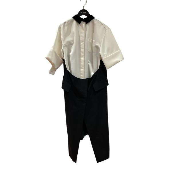 sacai 【値下げ】sacai 22SS SUIT SWITCHING DRESS ワンピース
