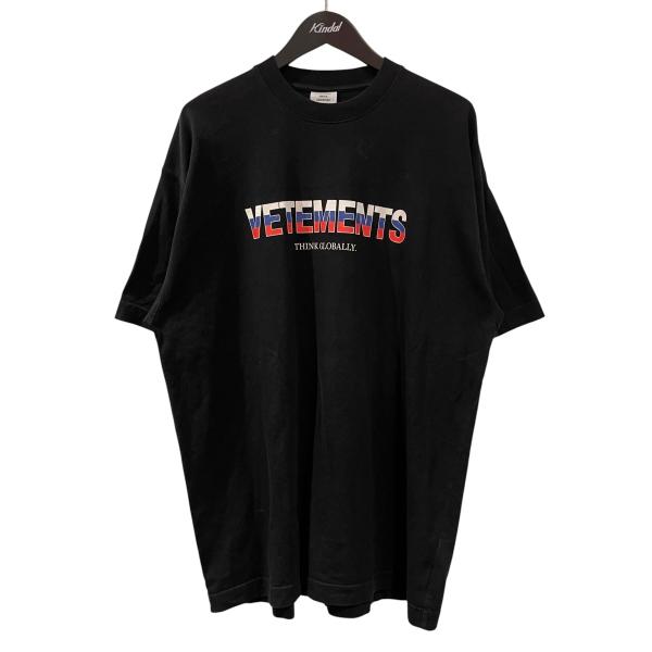 ヴェトモン VETEMENTS 21AW 半袖Tシャツ UA52TR280R ブラック サイズ