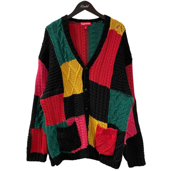 supreme 23ss カーディガン Supreme（シュプリーム） Supreme 23AW PATCHWORK CABLE KNIT CARDIGAN