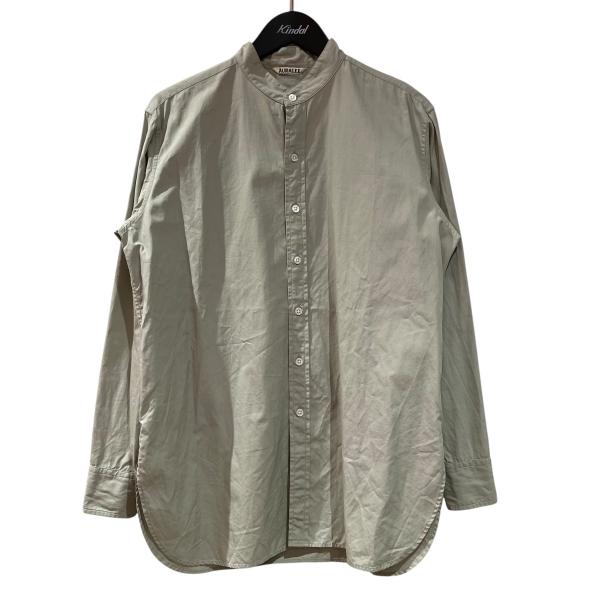 AURALEE バンドカラーシャツ A20SS04TN 日本製 オーラリー AURALEE（オーラリー） バンドカラー長袖シャツ A20SS04TN グリーン