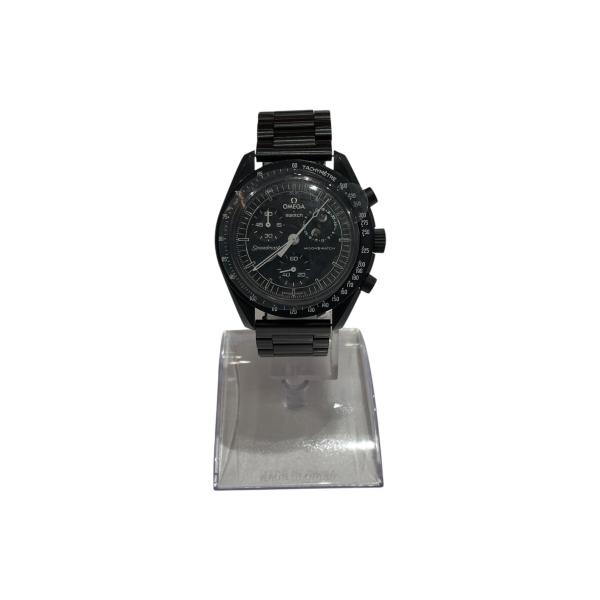 オメガ OMEGA×SWATCH MISSION TO THE MOONPHASE - NEW MOON 腕時計 S033B700 ブラック