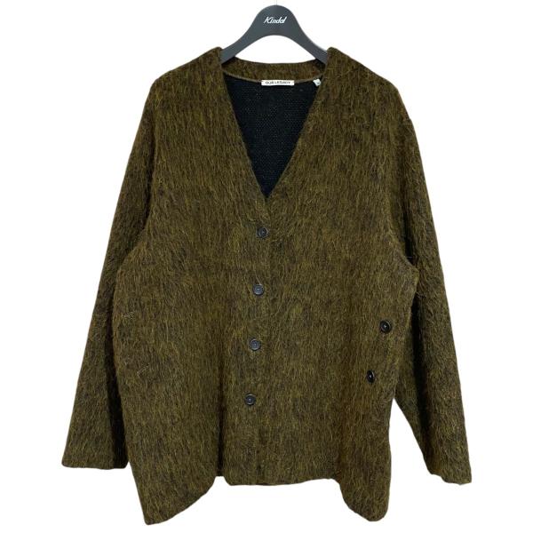 トップス OUR LEGACY CARDIGAN Olive Melange Mohair Our Legacy - Cardigan Olive Melange Mohair