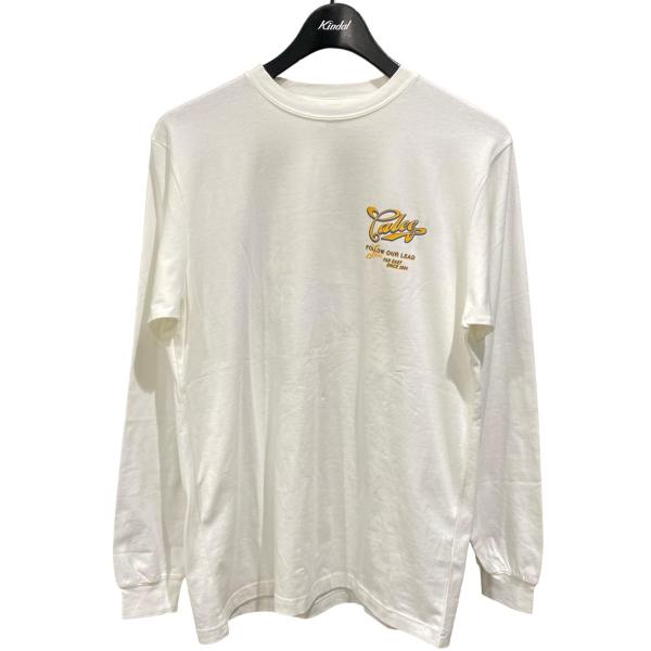 CALEE（キャリー） 長袖Tシャツ プリントTシャツ ホワイト サイズ：S