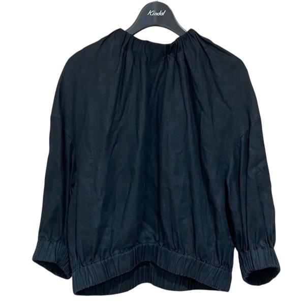 HYKE リネンコットン　長袖シャツ ブラウス HYKE（ハイク） HYKE LINEN SHIRRED TOP リネンブラウス 241-15206