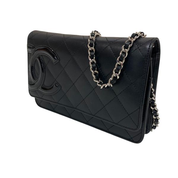 正規品 CHANEL チェーン CHANEL（シャネル） カンボンライン チェーンウォレット ブラック