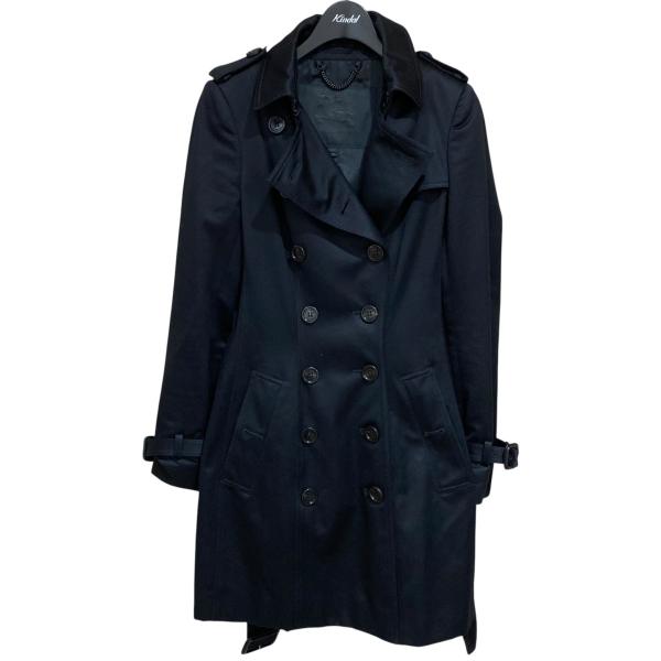 ★美品★バーバリーロンドン　トレンチコート　40.ネイビー ベルト　レインコート BURBERRY（バーバリー） トレンチコート 4480990 ブラック サイズ：40