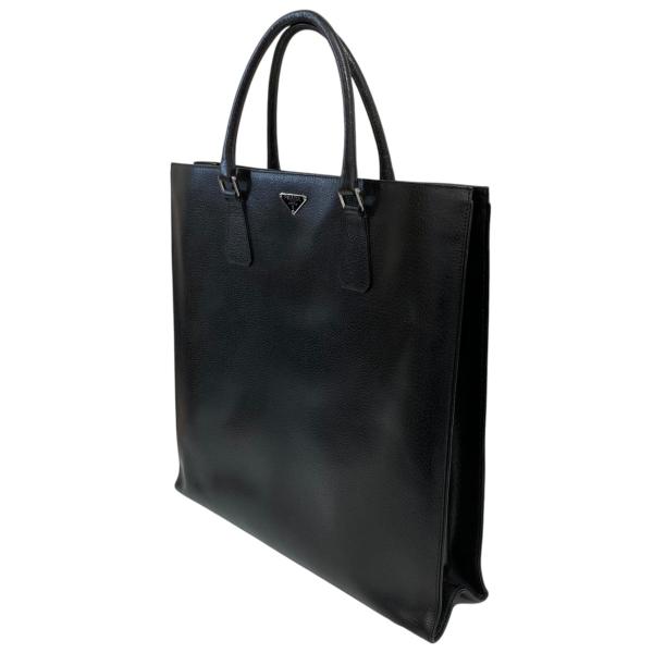 PRADA（プラダ） レザートートバッグ ブラック : カインドオルYahoo!店