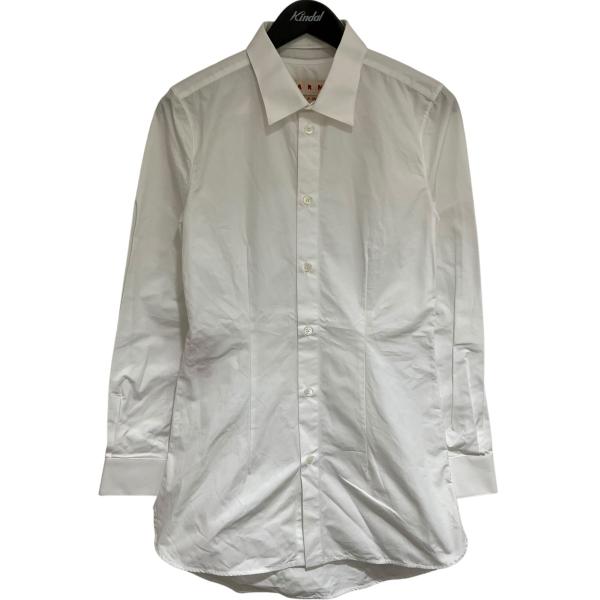 【未使用タグ付き】マルニ MARNI スパンコール　長袖シャツ　ブラウス　白 未使用タグ付き】マルニ MARNI スパンコール 長袖シャツ ブラウス 白