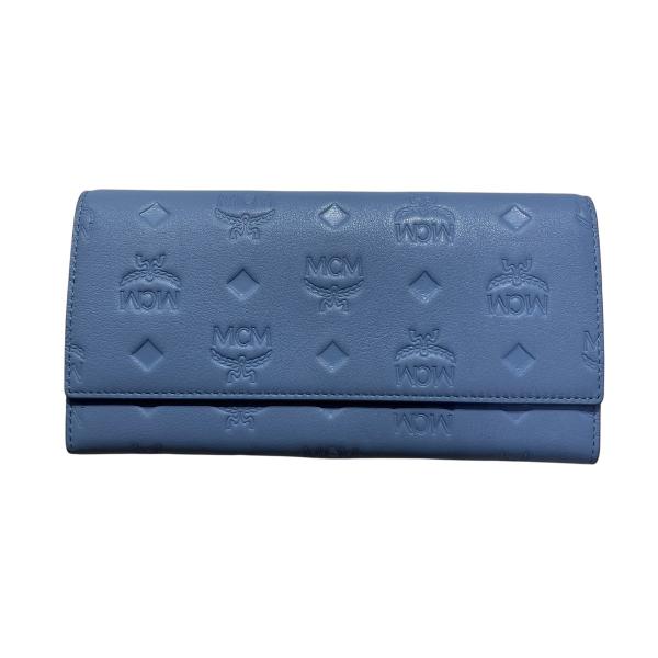 MCM 長財布　ブルー　限定色 楽天市場】【中古】【財布】MCM エムシーエム ロゴグラム