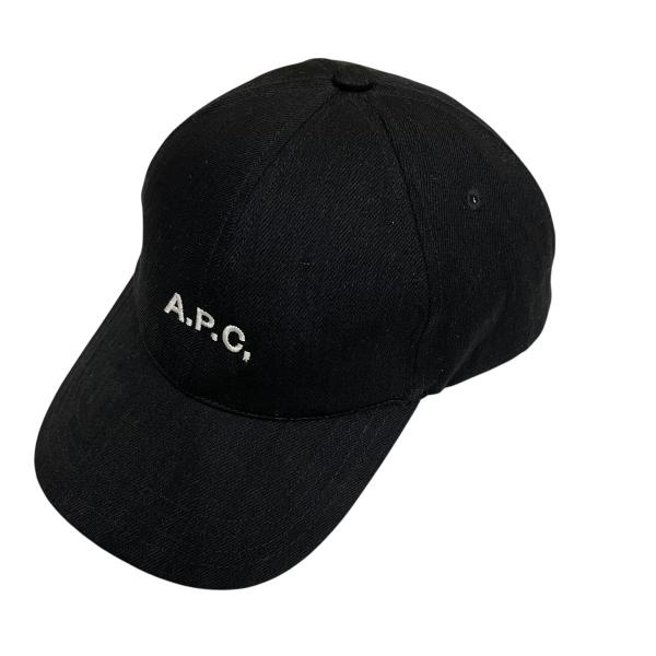 A.P.C. ブラックキャップ サイズ58 A.P.C. ロゴ キャップ | ブラック | FARFETCH JP