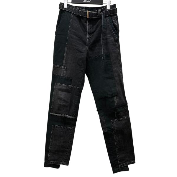 【美品】sacai 21SS パッチワークデニムパンツ 再構築 サイズ２ sacai（サカイ） 【値下げ】sacai Patch Work Denim Pants パッチ
