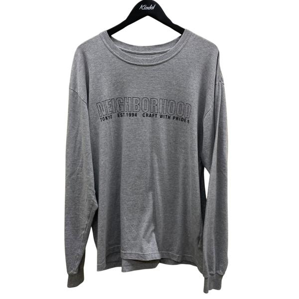 NEIGHBORHOOD（ネイバーフッド） ロゴ長袖Tシャツ グレー サイズ：M