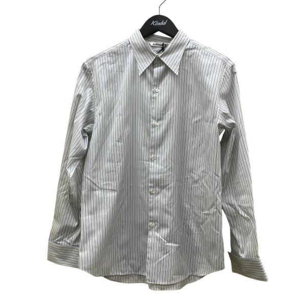 AURALEE（オーラリー） AURALEE COTTON SILK STRIPE DOUBLE-CUFF SHIRT