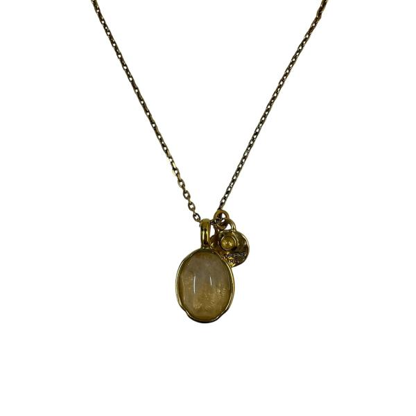 【値下げ】IENA GOOSSENS PARIS TALISMAN CABOCHON ロッククリスタル 天然石 ネックレス ゴールド サイズ：FREE