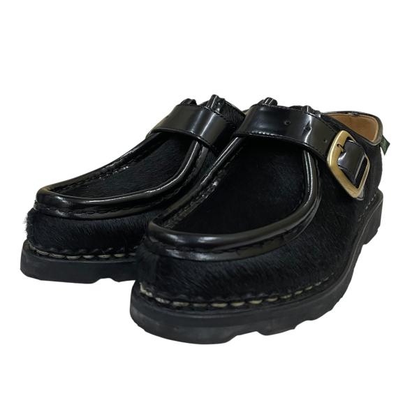 【値下げ】PARABOOT×BEAMS BOY MICHAEL BRIDE ミカエル ブリッド ラビットファー モンクストラップ ドレスシューズ ロー