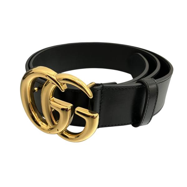 GUCCI(グッチ) ベルト GGマーモント 406831 GUCCI（グッチ） GUCCI GGマーモントバックルベルト 406831 ブラック