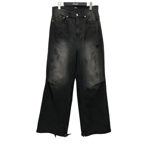 【値下げ】BREATH 25AW 【COATING DAMAGE DENIM PANTS】 デニムパンツ BR25AW-P1015 ブラック サイズ：