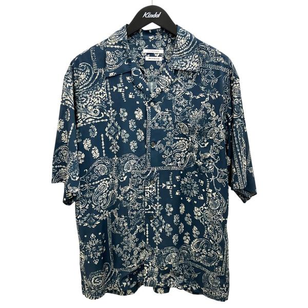 クチュール・ド・アダム COUTURE D’ADAM 26ss【bandana print】 オープンカラーシャツ 26ss-077 ネイビー×ホワイ
