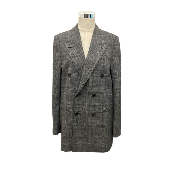 クチュール・ド・アダム COUTURE D’ADAM グレンチェックダブルジャケット 26SS-003 ブラウン サイズ：38