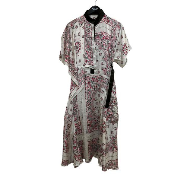sacai（サカイ） バンダナプリントドレス 半袖ワンピース 22-05930