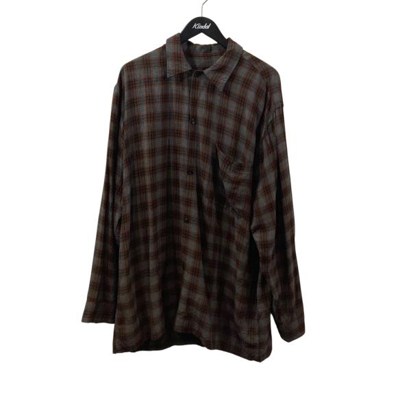 COMOLI（コモリ） レーヨンオープンカラーシャツ 長袖シャツ P01-01013