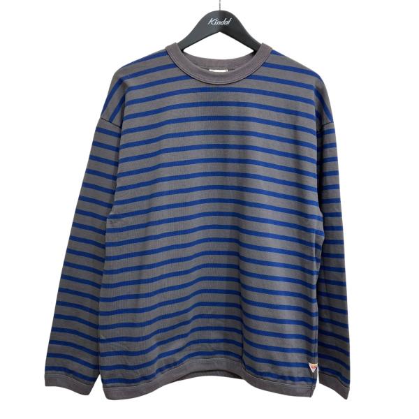 メイプル melple The American Ringer Border LS ボーダーカットソー グレー×ブルー サイズ：S