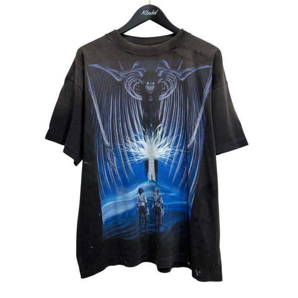 セントマイケル SAINT MICHAEL FASHION VICTIM 進撃の巨人 半袖Tシャツ グレー サイズ：M