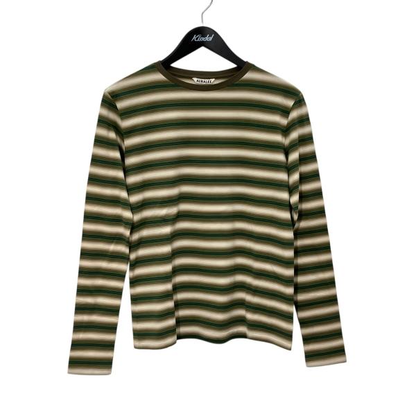 AURALEE（オーラリー） AURALEE 25AW GRADIENT STRIPE JERSEY L S TEE