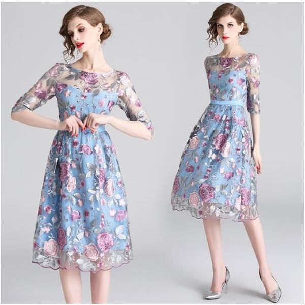 パーティードレス 花柄 刺繍 ワンピース ミモレ丈 ブライズメイド ドレス ひざ丈ドレス 二次会 入学式 結婚式ドレス 演奏会 大きいサイズ 透け感レース 短納期 Buyee Buyee 日本の通販商品 オークションの代理入札 代理購入