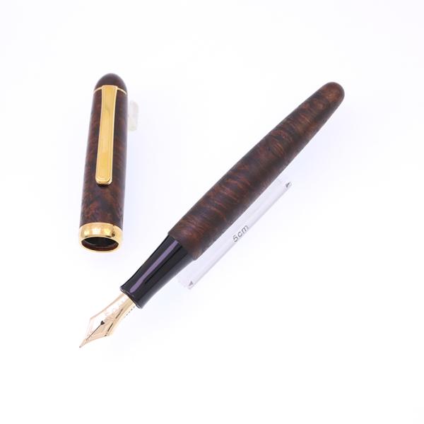 万年筆 プラチナ #3776 アカブライヤー 濃 中字 中古-良上品 SAS対象