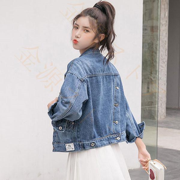 デニムジャケット レディース 韓国風 着痩せ ゆったり きれいめ ファッション カジュアル かわいい おしゃれ 春物 秋服 2シーズン ペアルック カップル Anz1 金源ストア 通販 Yahoo ショッピング