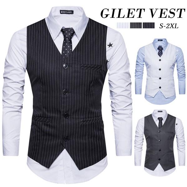ベスト メンズ ジレー スーツベスト チョッキ フォーマルベスト 紳士服 ビジネス トップス 結婚式 パーティー 縦縞 スーツ スリムフィット カジュアル 成人式 Avest94 金源ストア 通販 Yahoo ショッピング