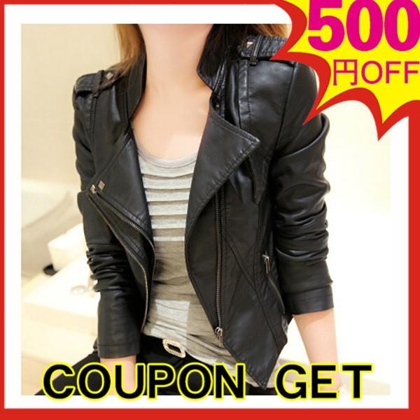 レザージャケット レディース ショート エレガント ライダースジャケット 革ジャン スプリングコート 防寒 かわいい 3シーズン ジャンパー ジャケット 春 秋 冬 Cajk161 金源ストア 通販 Yahoo ショッピング