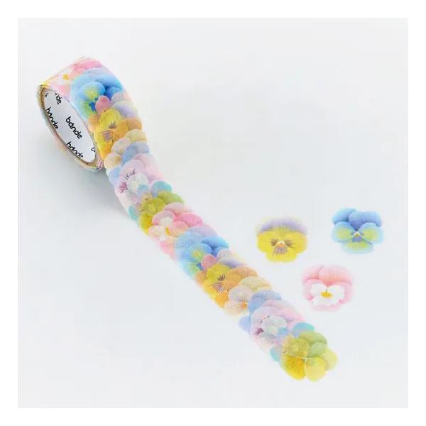 bande  1枚ずつめくれるマスキングテープ フェアリーパンジー