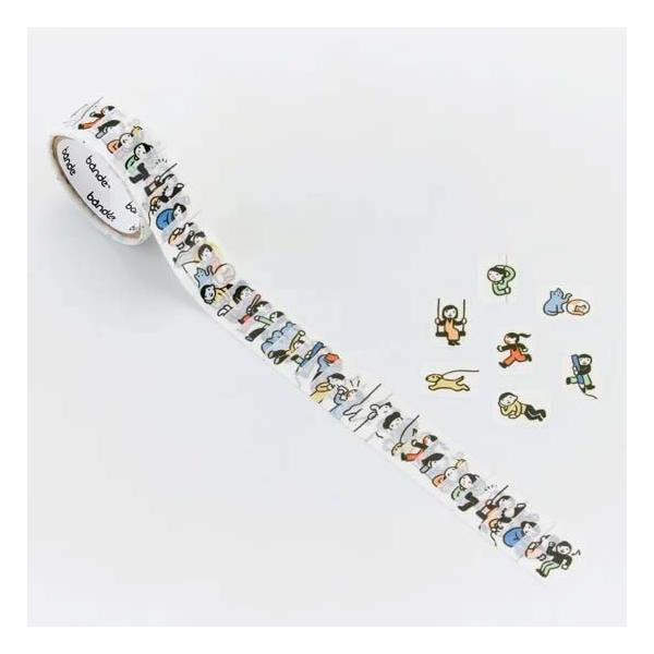 見た目はロールテープのようだけど、引き出して1枚ずつめくって使えるちょっとおもしろいカタチ。シール台紙のない「1枚ずつめくれる」ロールステッカーです。めくるたびどんな絵柄がでてくるのか、ワクワクしながら楽しめるbandeならではの形状、じま...