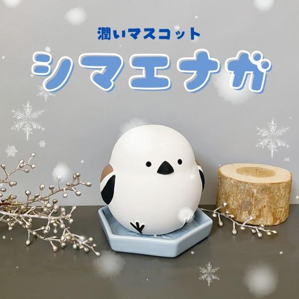 潤いマスコット シマエナガ 六角皿