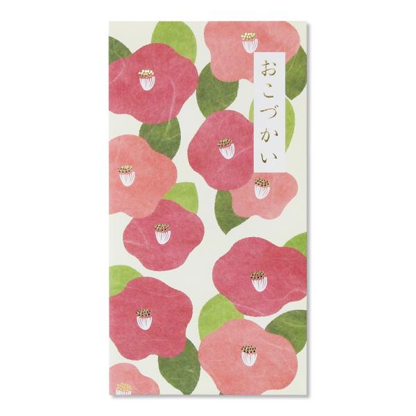 今村紙工 札用 ぽち袋 おこづかい椿 2枚入り 90×170mm