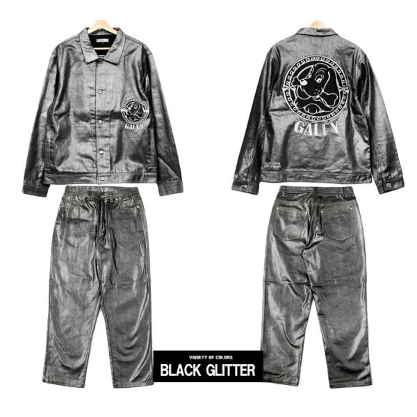 GALFY（ガルフィー） セットアップ メンズ シルバー ラメ コーティング