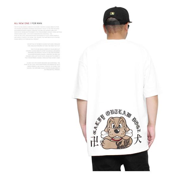GALFY（ガルフィー） 半袖 Tシャツ メンズ ビッグシルエット ワッペン 