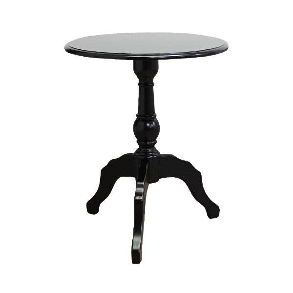 輸入家具 デザイナーズ テーブルブラック ロココ調 サイドテーブル