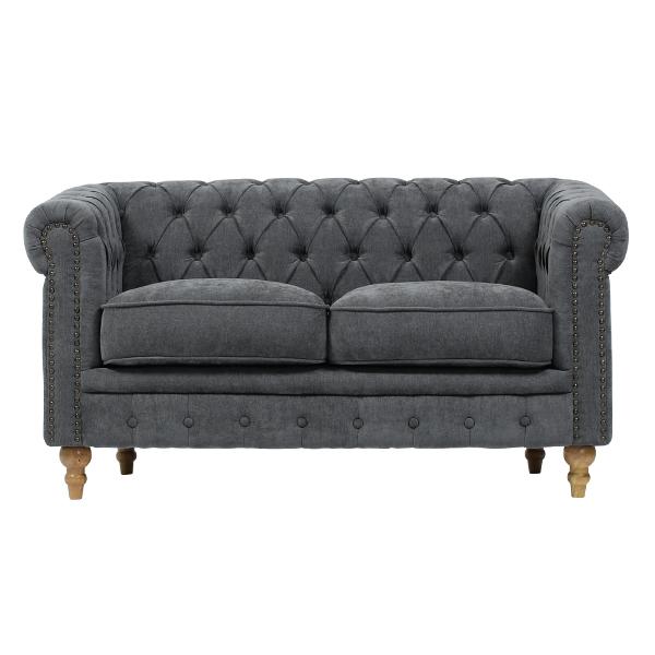 輸入家具 デザイナーズ チェスターフィールド ソファー ソファ グレー
