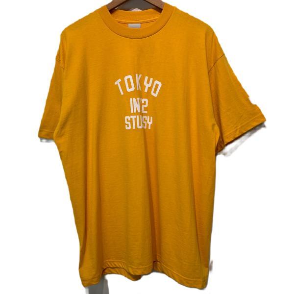 STUSSY　Tシャツ　半袖　カットソー　クルーネック　コットン　プリント　TOKYO INT2　オーバーサイズ　USA製　90’s vintage　 ストリート　古着