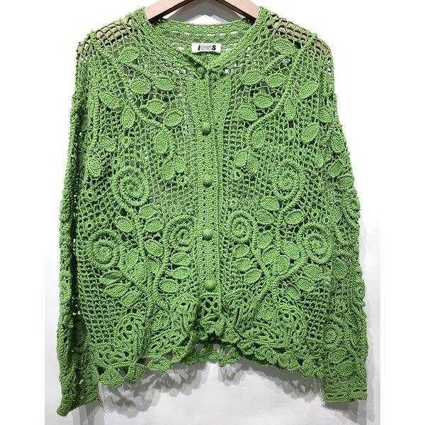 ISSEY MIYAKE　80’s Vintage　カーディガン　サマーニット　レイヤード　かぎ編み　クロシェ　I.S.タグ　古着
