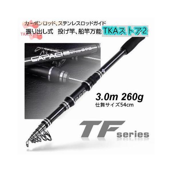 投げ竿 釣り竿 海釣り3m 振出 コンパクトロッド 船竿 携帯 軽量フ