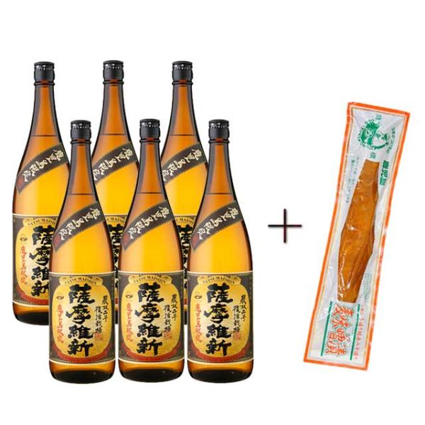 鹿児島限定 薩摩維新 25度 1800ml×6本+麦みそ一本漬け 200g付※北海道・東北エリアは別途運賃が1000円発生します。